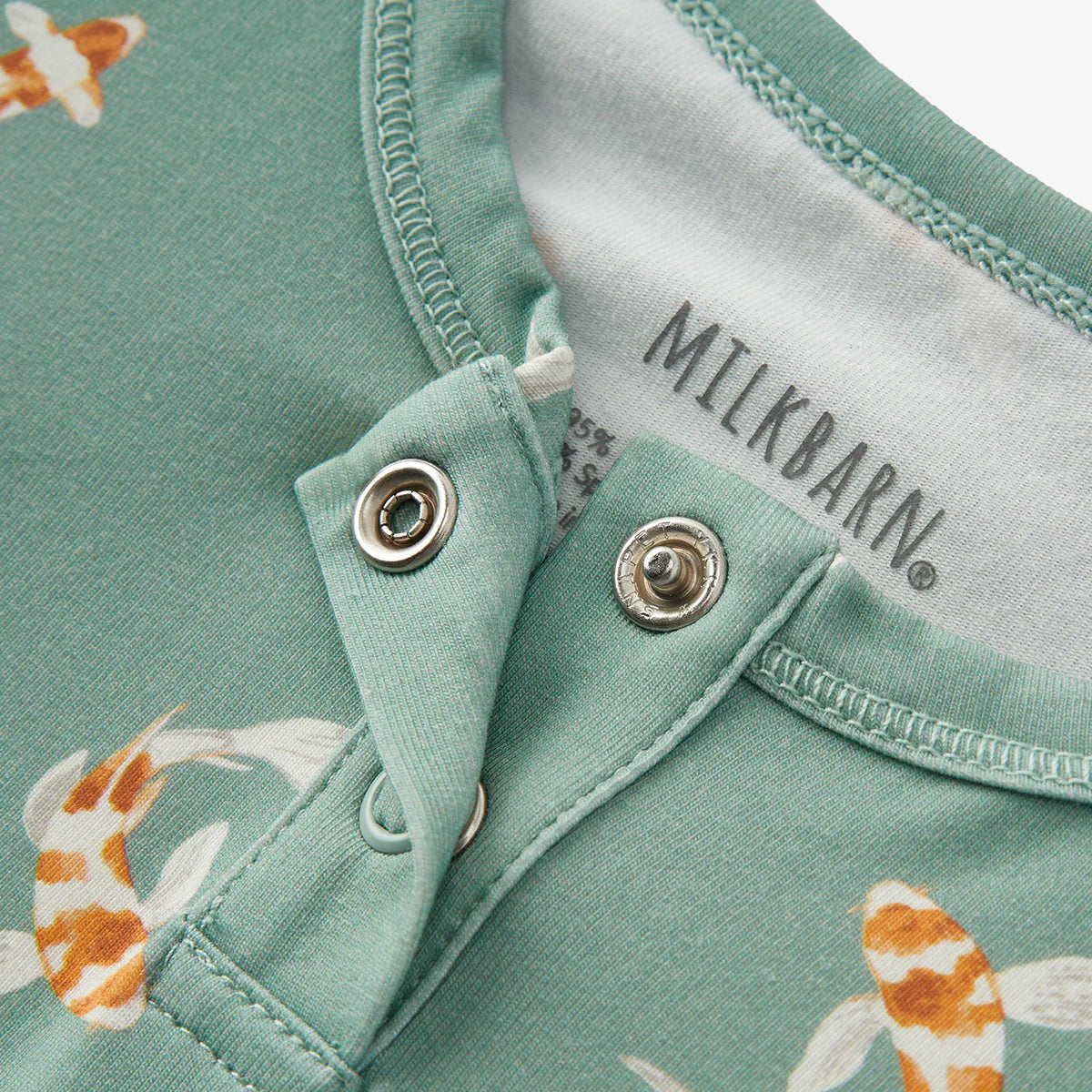 Cotton Stretch Shortall - Swimming Koi