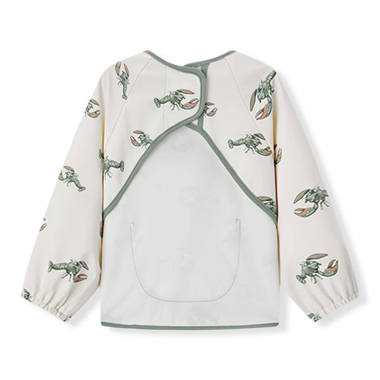 Long Sleeve Pocket Bib - Mint Lobster