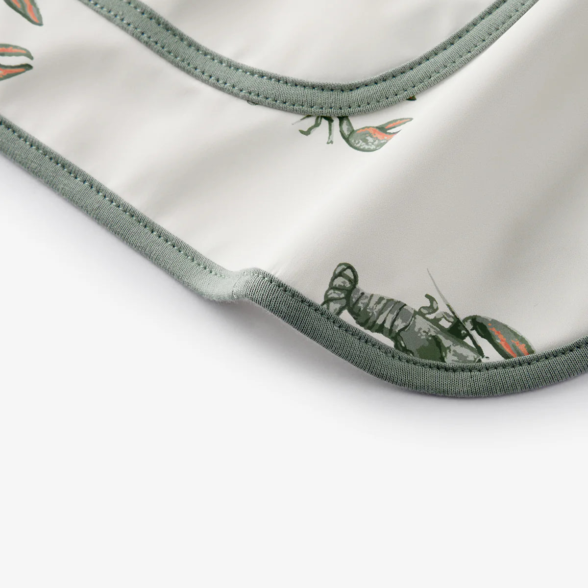 Long Sleeve Pocket Bib - Mint Lobster
