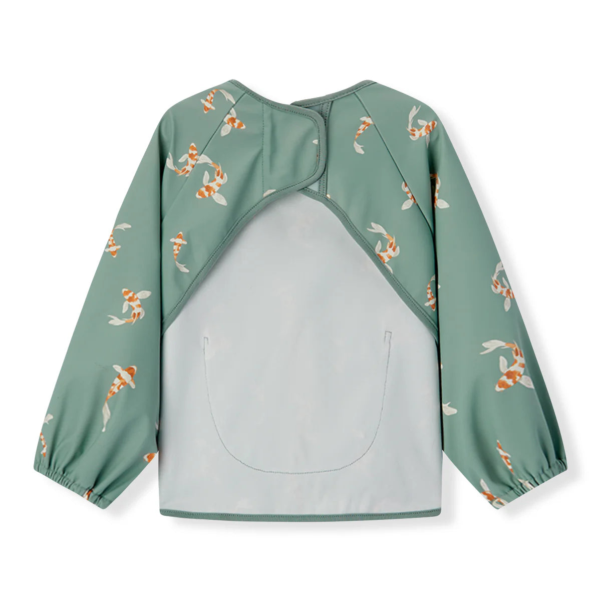 Long Sleeve Pocket Bib - Swimming Koi