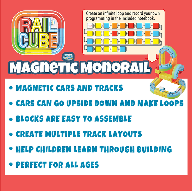 Magnetic Monorail Deluxe Block Set