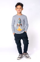 Load image into Gallery viewer, Appaman Graphic Long Sleeved Tee Shirt/Blast Off-Light Grey
