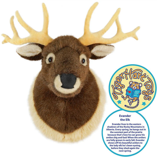 Evander the Elk Head - 25 Inch Plush