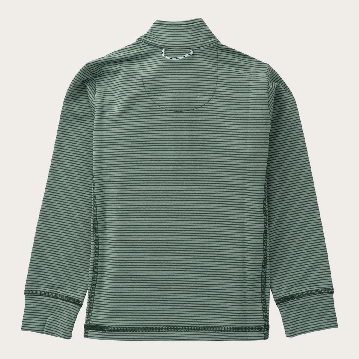 Performance 1/4 Zip Pullover - Camping Green Stripe