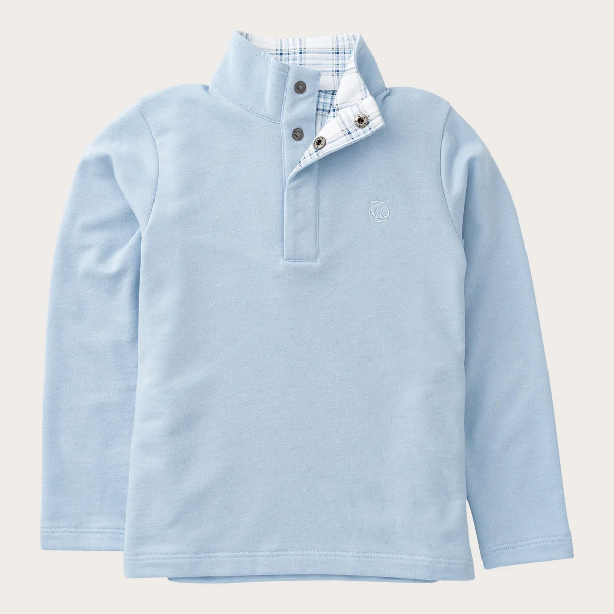 Sporty Snap Pullover - Cashmere Blue