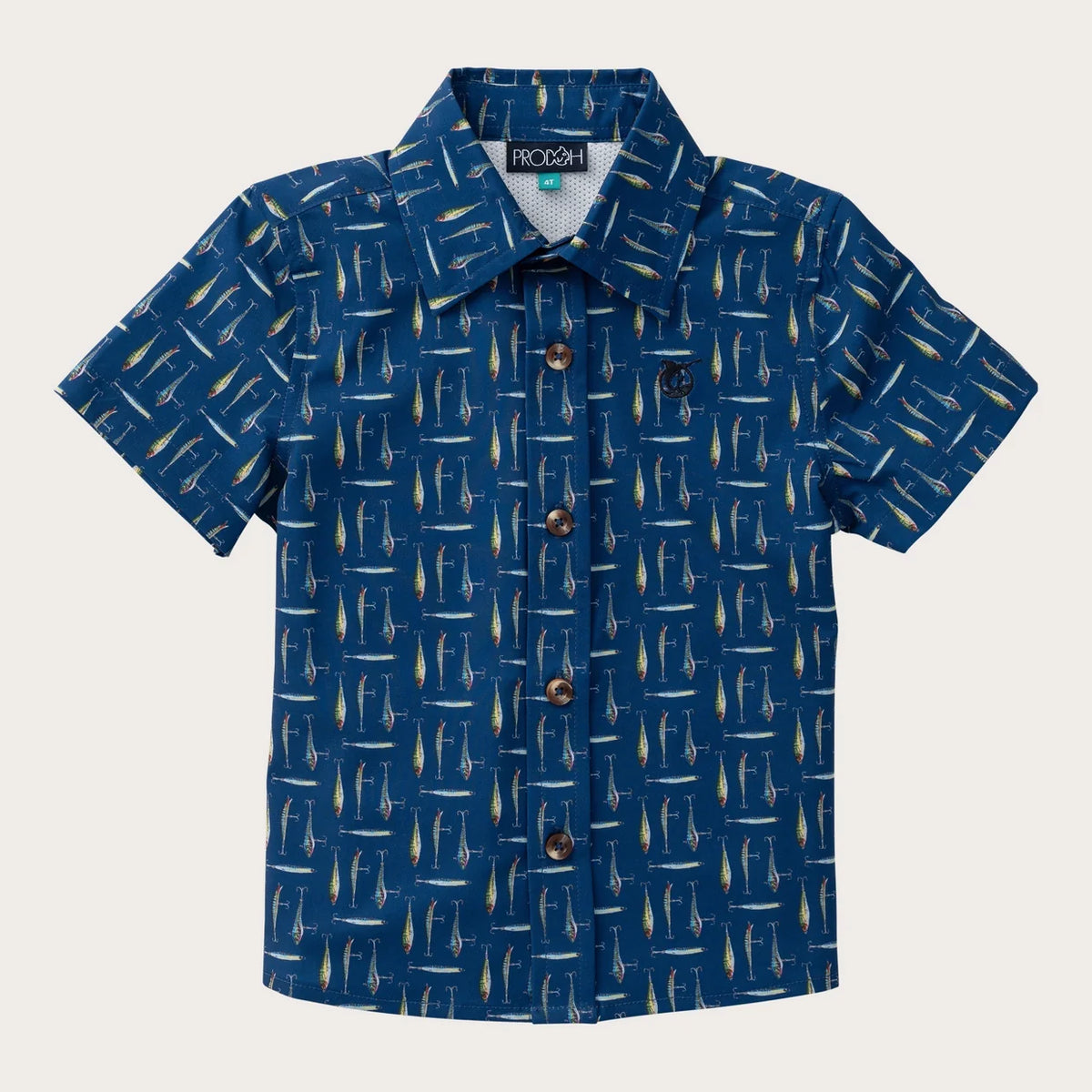 Short Sleeve Button Down - Fishing Lure