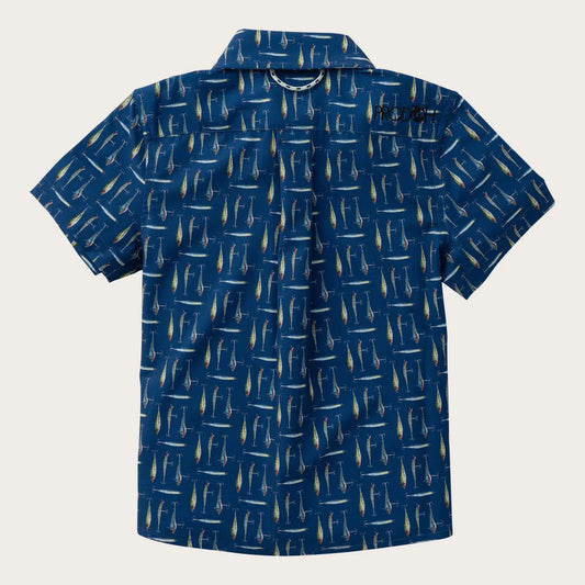 Short Sleeve Button Down - Fishing Lure