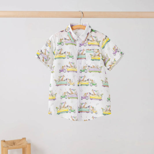 Krewe Zoo’d It! Short Sleeve Collared Shirt