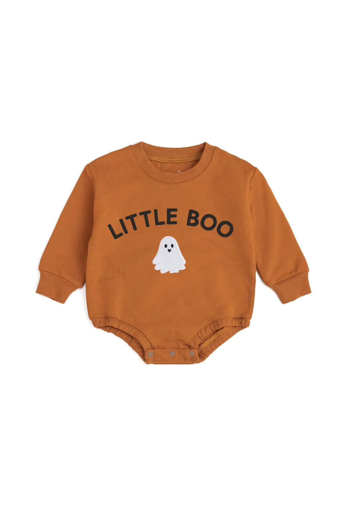 Little Boo Patch Halloween LS Romper
