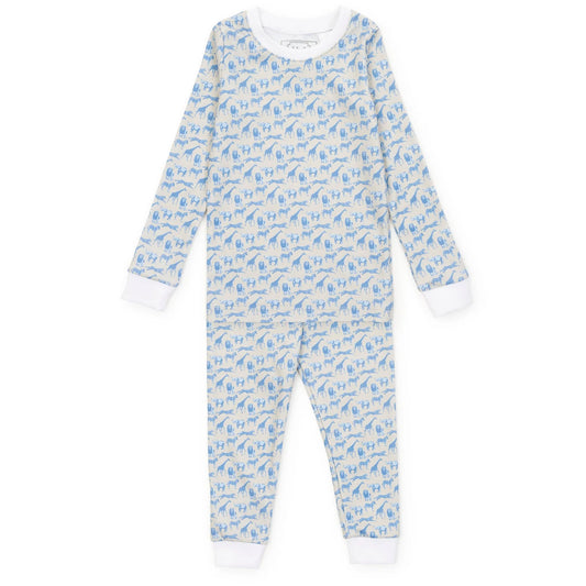 Grayson Pajama Pant Set - Blue Savannah Safari
