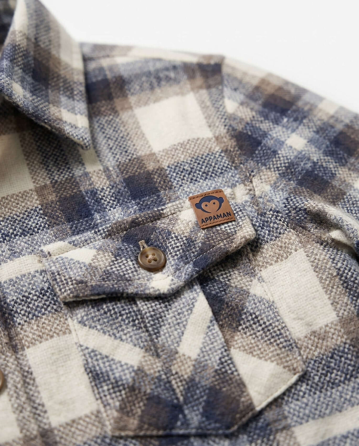 Off-White Plaid Flannel Shirt