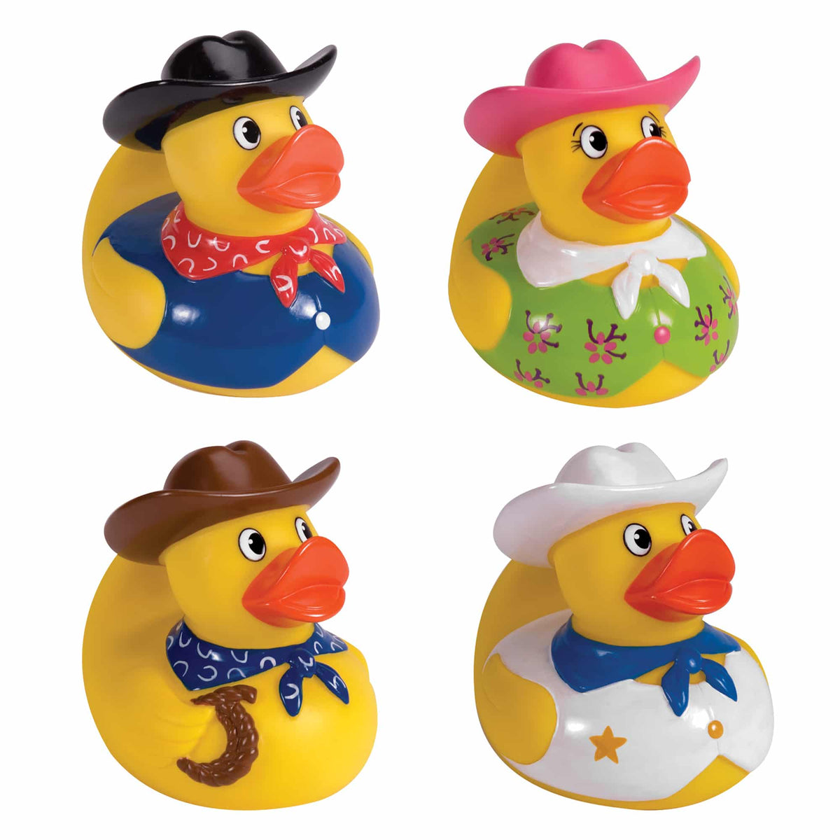 Assorted Cowboy Rubber Ducks