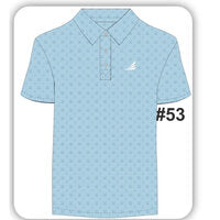 Miles SS Performance Polo-Light Blue Golf Clubs