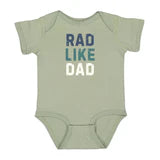 Rad Like Dad Short Sleeve Bodysuit in Sage by Sweet Wink
