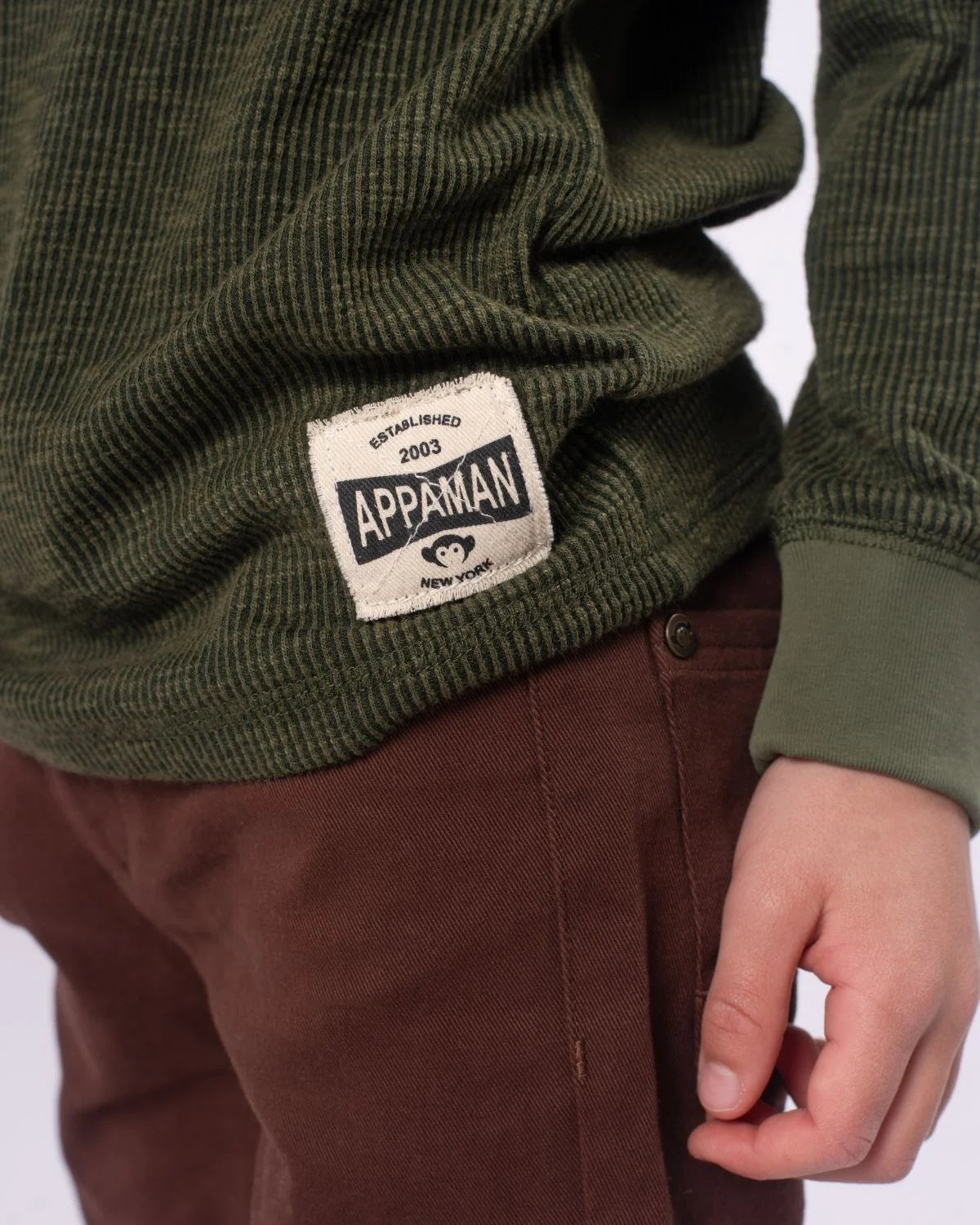 Craftsman Thermal Henley, Dark Olive