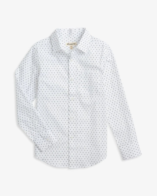 Appaman Electrifying Standard Button Down in 100% cotton with lightning bolt print