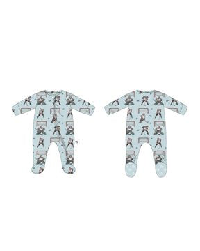 Bobby Zippered Footie by Lev Baby, zippered closure detail