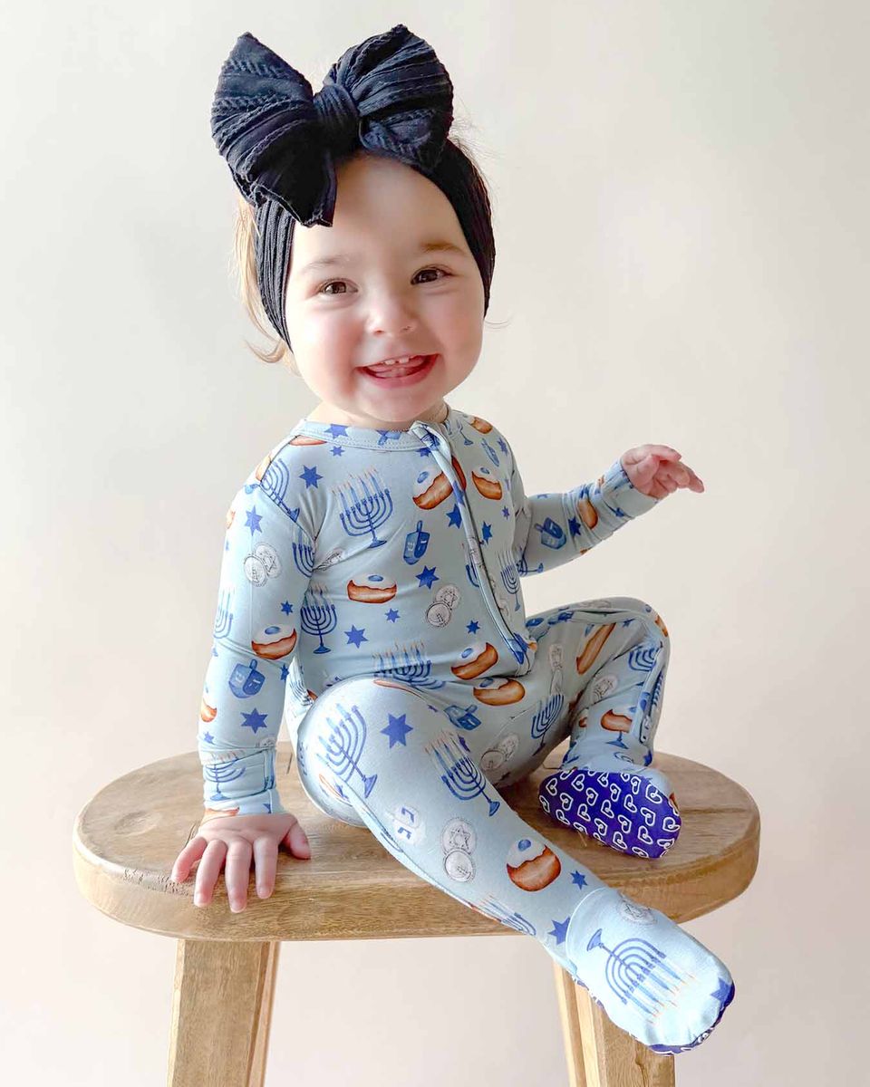 Zohar Zippered Footie-Lev Baby