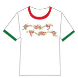 Nola Tawk Twinkling Tails organic cotton tee in neutral tone, showing refined construction