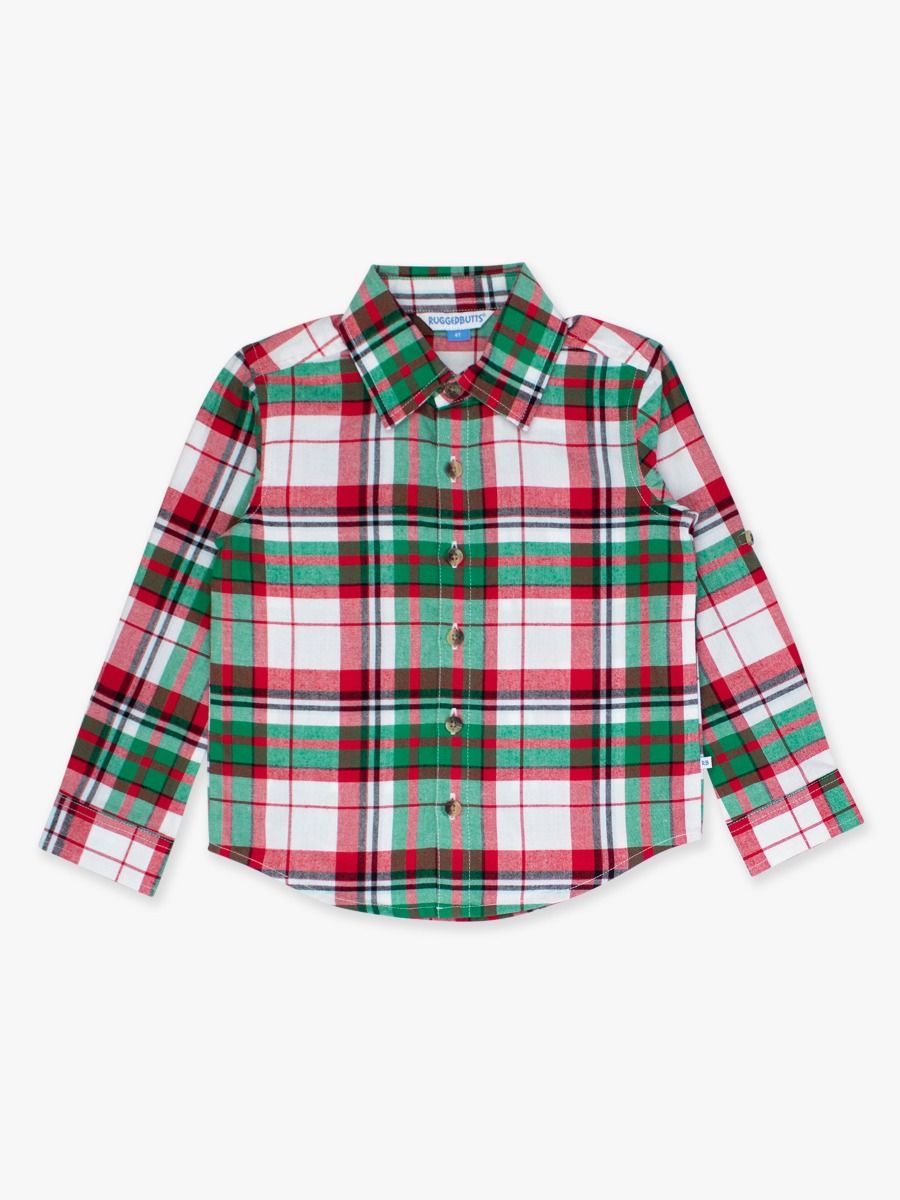 LS Button Down, Dashing Dreams Plaid-Rugged Butts
