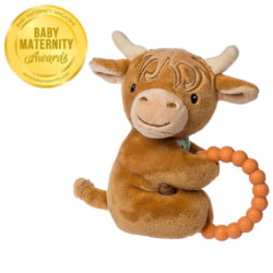 Hetty Highland Cow plush by Mary Meyer with soft brown fur and gentle expression