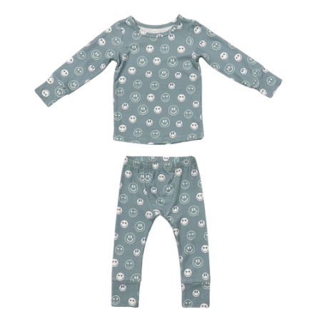 Baby Sprouts two-piece lounge set: long-sleeve top and matching pants in soft bamboo viscose
