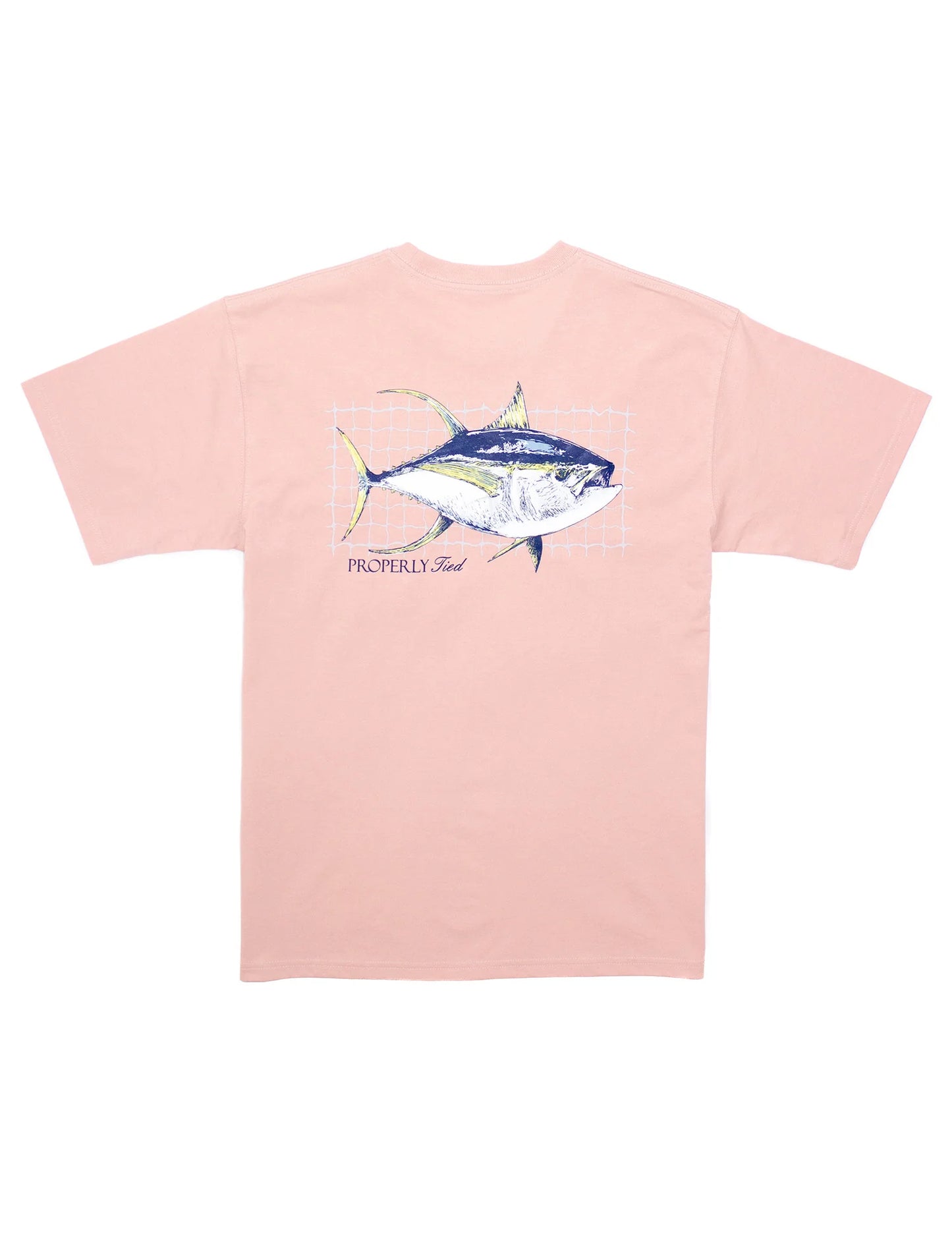 Tuna SS Tee, Peach-Properly Tied