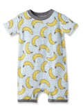 Bananas SS Crew Shortie Romper-Tesa Babe