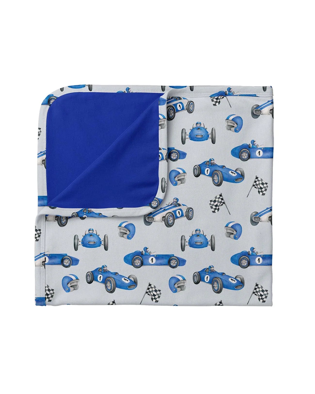 LV Carlo double-sided blanket by Lev Baby in bamboo viscose, printed front design, cream tones