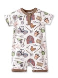 Farmer’s Market SS Henley Romper-Tesa Babe