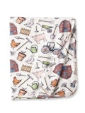 Farmer's Market Stroller Blanket in soft bamboo-cotton blend by Tesa Babe