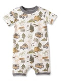 Trailblazer SS Henley Romper in Seashore by Tesa Babe—bamboo-cotton romper with front buttons