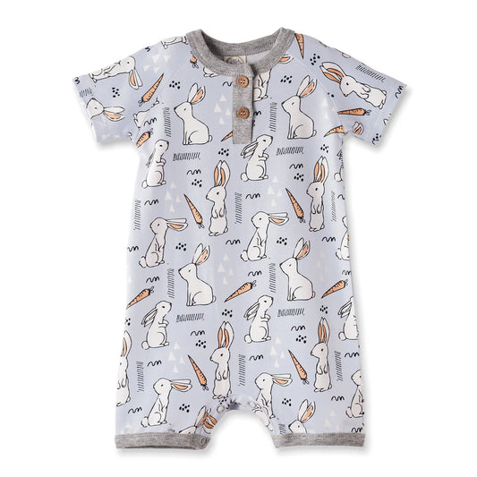 Cottontail Crew Shorty Henley Romper-Tesa Babe