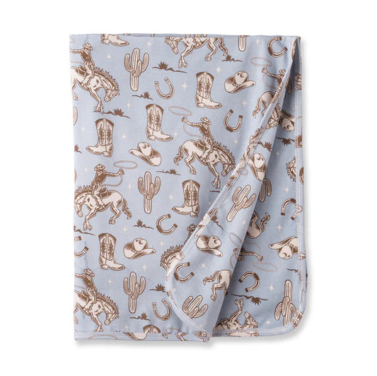 Wild Wrangler-Blue Stroller Blanket-Tesa Babe