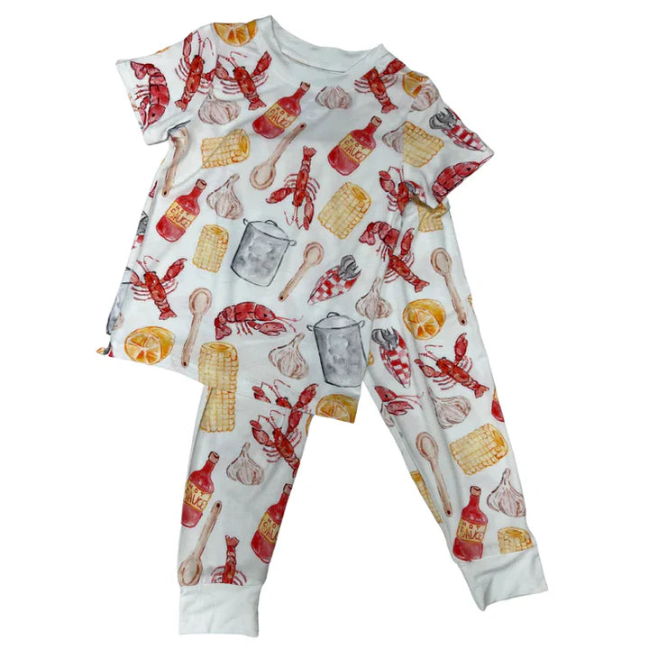 Crawfish Season Bamboo Romper & 2pc Pajamas