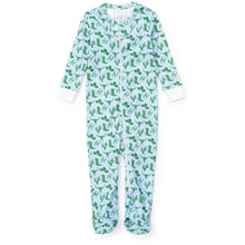 Load image into Gallery viewer, Parker, Pima Cotton Zipper Pajama-Wild West Blue
