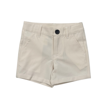 Baby Sprouts dressy shorts in sand, refined neutral tone