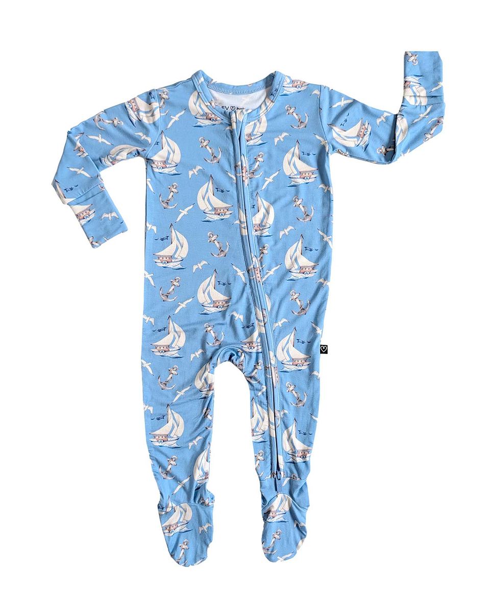Robert - Zippered Footie-Lev Baby