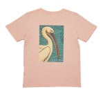 Pelican SS Graphic T-Shirt in Salmon by Saltwater Boys, short-sleeve coastal-inspired graphic tee