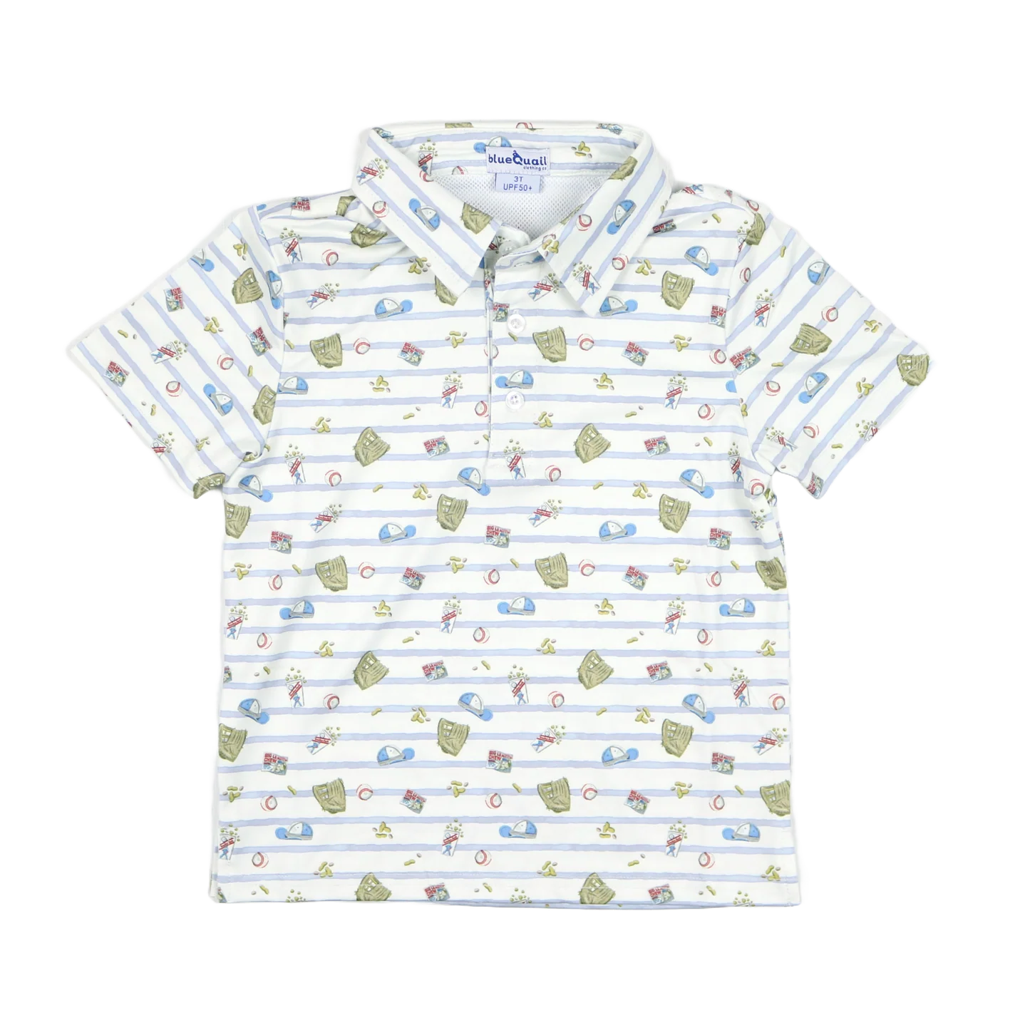 7th Inning Stretch Polo SS Shirt-Blue Quail