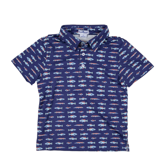 Freshwater Polo SS Shirt-Blue Quail
