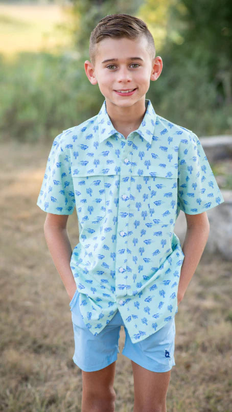 Mudbugs SS Shirt-Blue Quail
