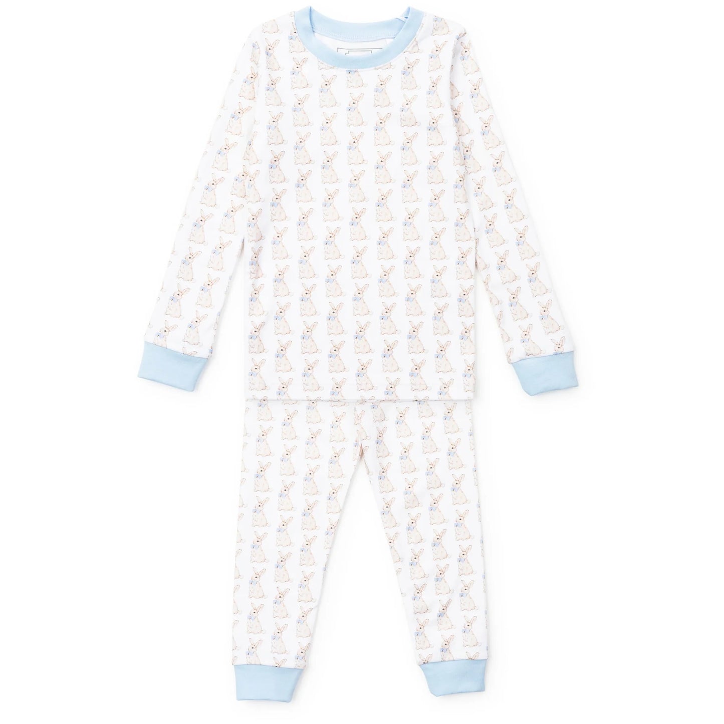 Grayson 2pc Pajama Pant Set in Easter Bunny Blue by Lila & Hayes