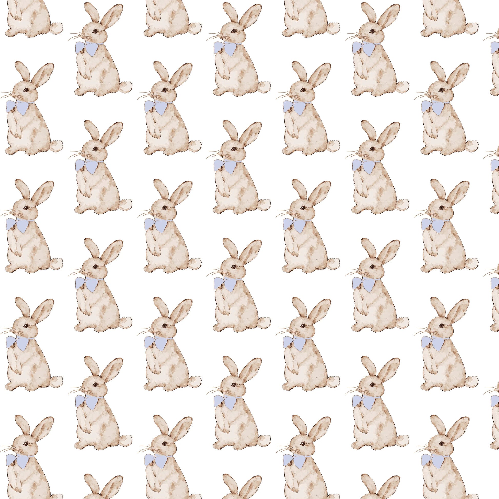 Palmer Bubble Easter Bunnies Blue by Lila & Hayes—boys' Pima cotton short-sleeve bubble with peter pan collar