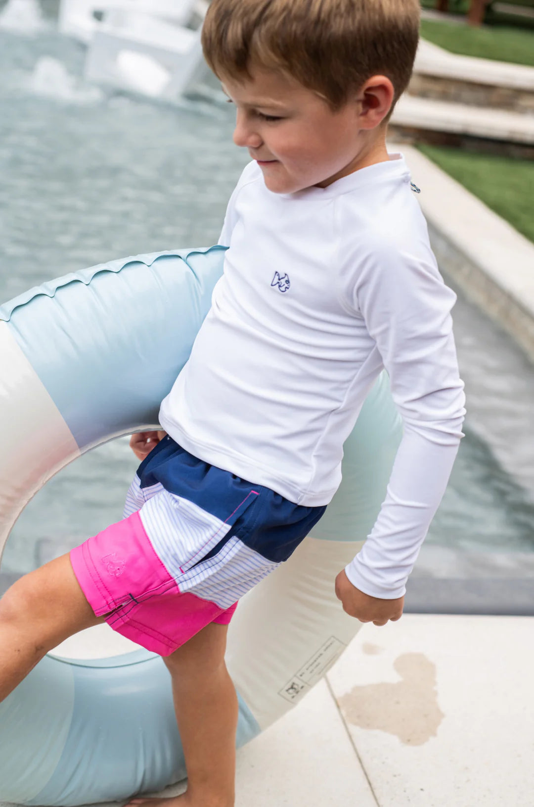 Boogie Board Swim Trunk-Navy/Peony Colorblock-Prodoh
