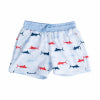 PRODOH Boogie Board Swim Trunks in Windsurfer Fish print with compression liner
