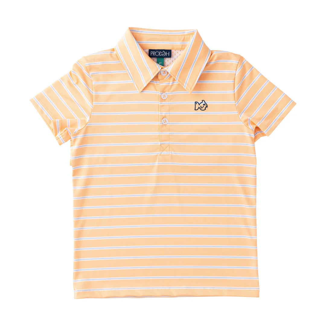 SS Pro Performance Polo-Orange Chiffon Stripe-Prodoh