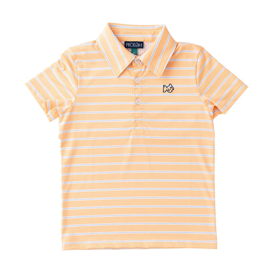 SS Pro Performance Polo-Orange Chiffon Stripe-Prodoh