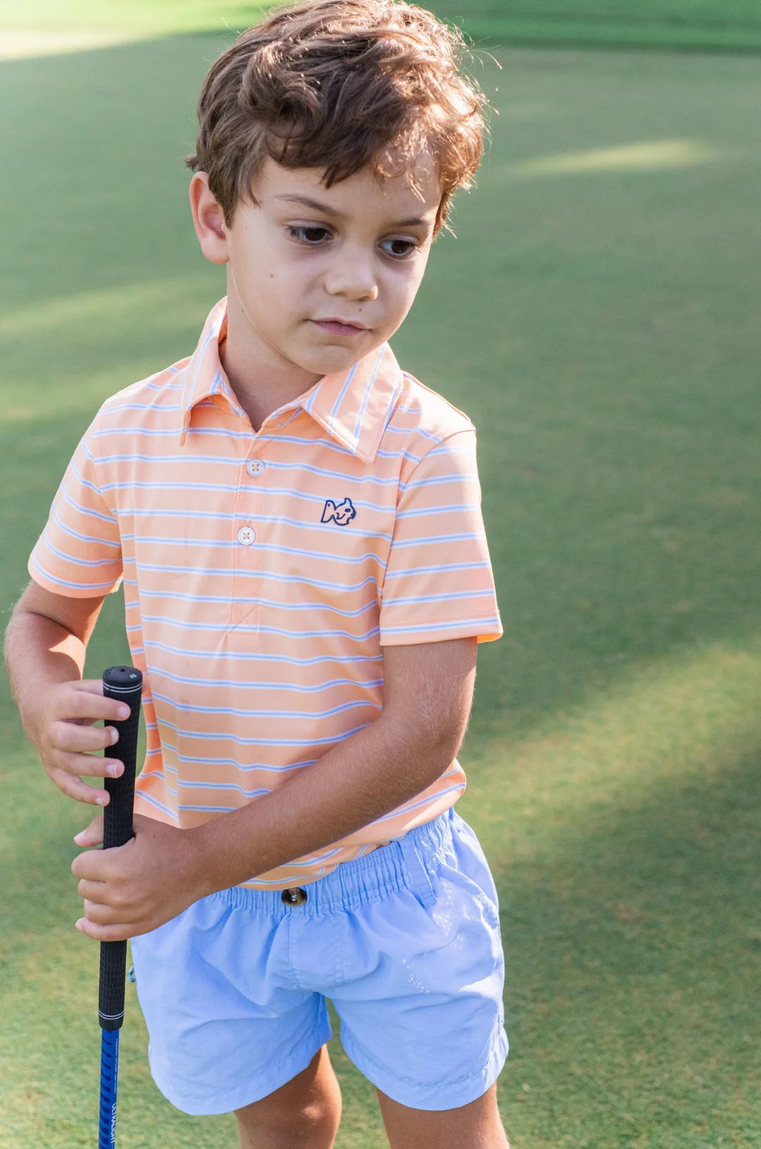 SS Pro Performance Polo-Orange Chiffon Stripe-Prodoh