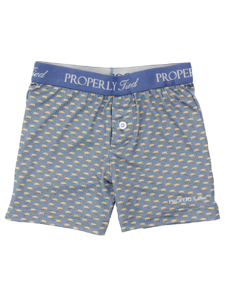 Inlet Boxer Brief in Properly Tied pattern, lightweight moisture-wicking fabric